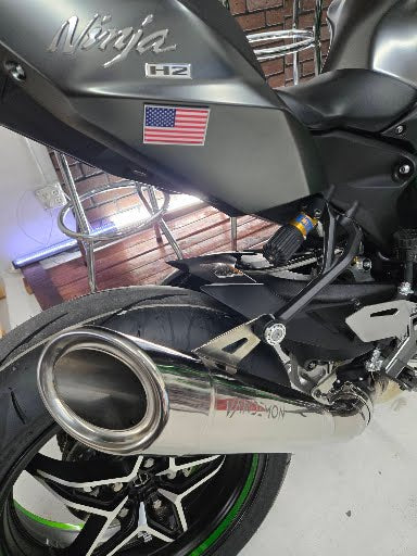 Vandemon Ninja H2 H2R Titanium Slip-On 2015-2025 2026 KAWAH2TIMUFPOLA VA-142
