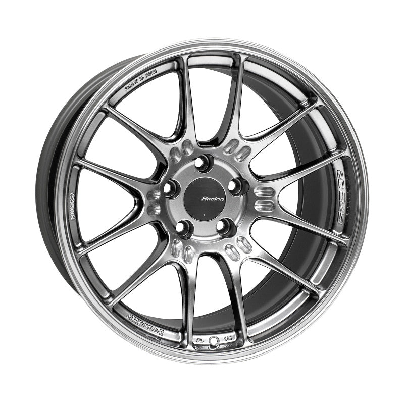 Enkei GTC02 18x9.5 5x114.3 15mm Offset 75mm Bore Hyper Silver Wheel 534-895-6515HS