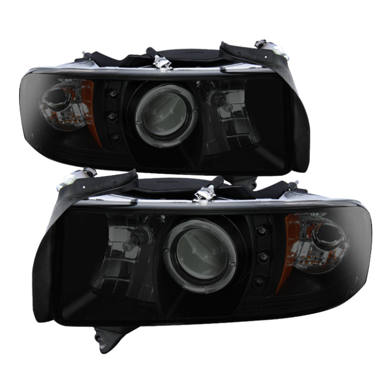 Spyder Dodge Ram 1500 94-01 Sport Projector Headlights LED Halo LED Blk Smke PRO-YD-DR94-HL-AM-BSM 5078414