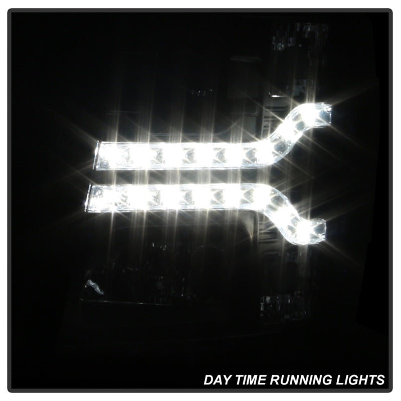 Spyder Chevy Silverado 1500 07-13 V2 Projector Headlights - LED DRL - Black PRO-YD-CS07V2-DRL-BK 5083524