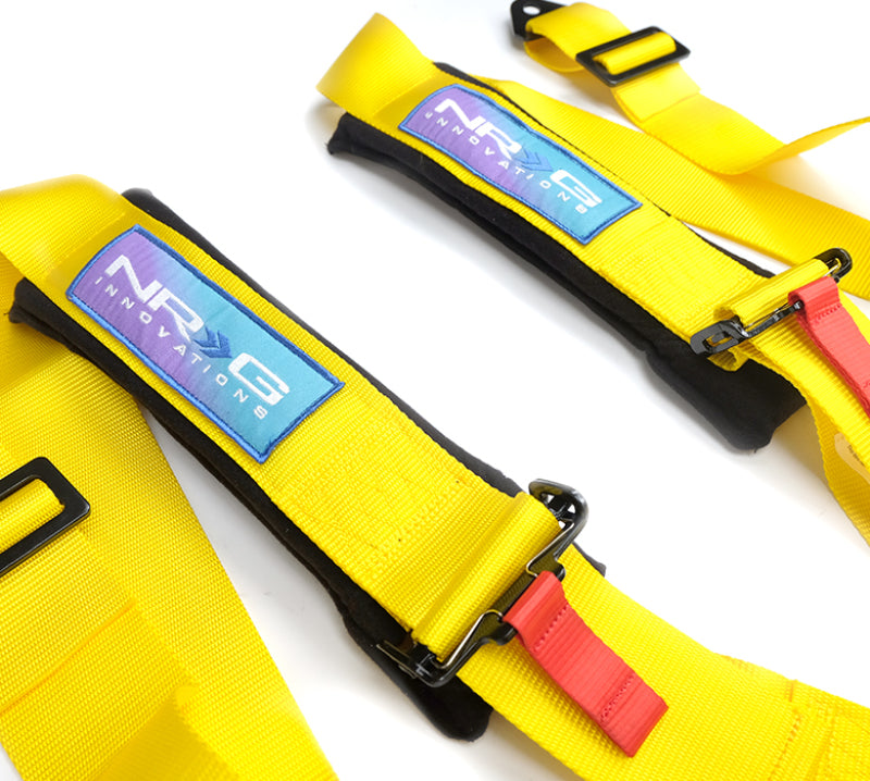 NRG 5PT 3in. Seat Belt Harness / Cam Lock - Yellow SBH-B6PCYL