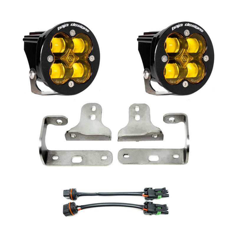 Baja Designs 2018+ Wrangler JL Rubicon Sport Fog Light Pocket Kit - Amber 447722