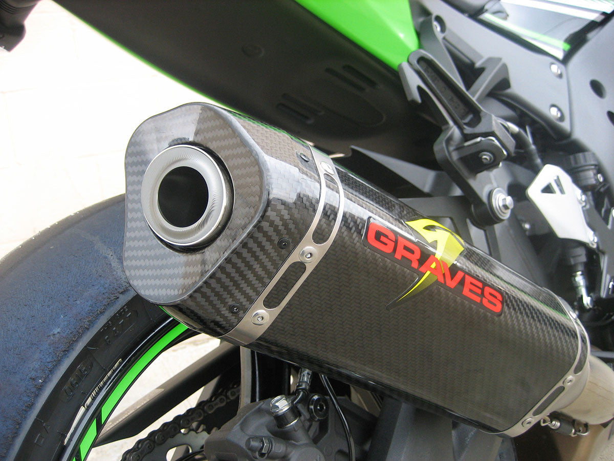 Graves Motorsports cat back carbon exhaust system ZX10R 2016-2023 EXK-16ZX1-CBTC