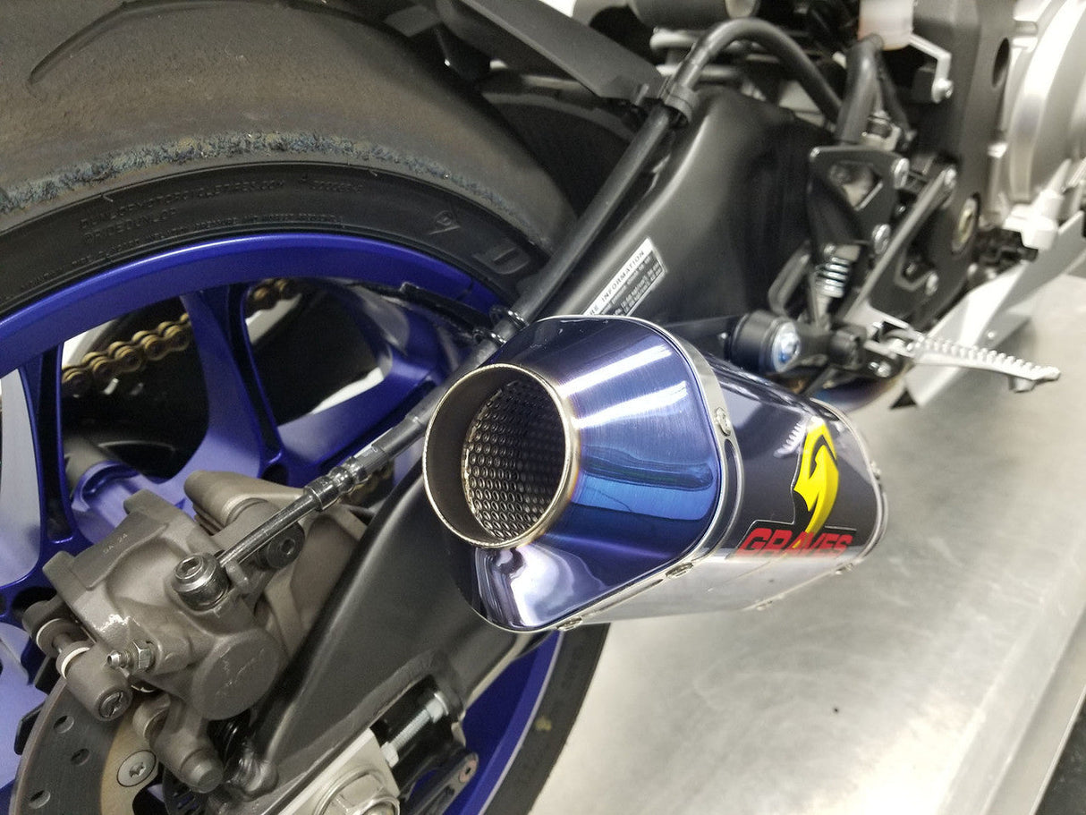 Graves Titanium Electrick Blue Exhaust Valve Type-R R1 2015-2023 Exy-17r1-Cvtb