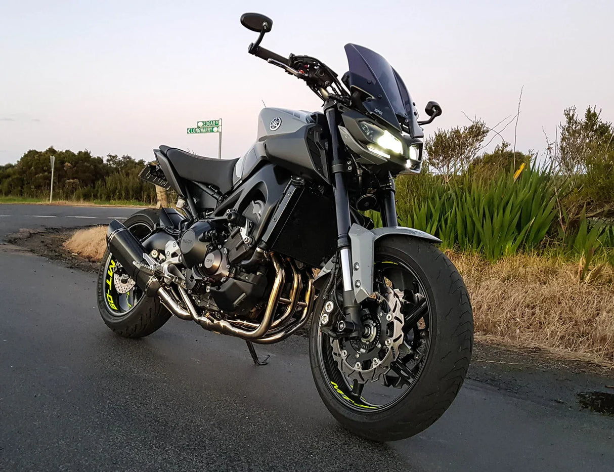 Vandemon Yamaha MT09 FZ09 XSR900 2014-2020 Vandemon Titanium Doughnut Exhaust & Carbon Fibre Muffler 2016-20 YAMAMT09EXTI180A VA-78