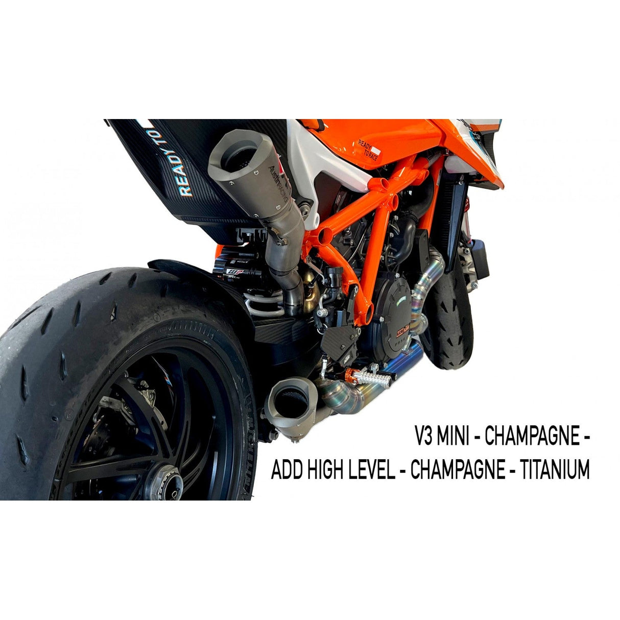 Austin Racing Black 2023 - 2024 KTM SUPERDUKE 1390 R/RR/EVO RS2 FULL RACE EXHAUST SYSTEM Dual pipes AR46