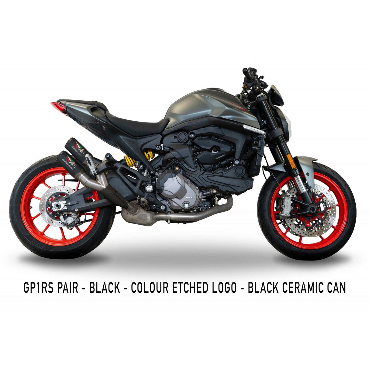 Austin Racing GP1RS black 2021 - 2025 DUCATI MONSTER SLIP-ON RACE EXHAUST SYSTEM AUR37