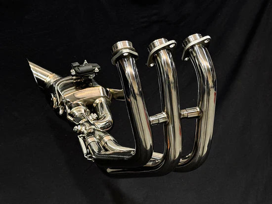 Vandemon Yamaha GEN4 2024 XSR900 and XSR900 GP Stealth Titanium Exhaust System YAMAXS9LMTIEXHWVA VA-162