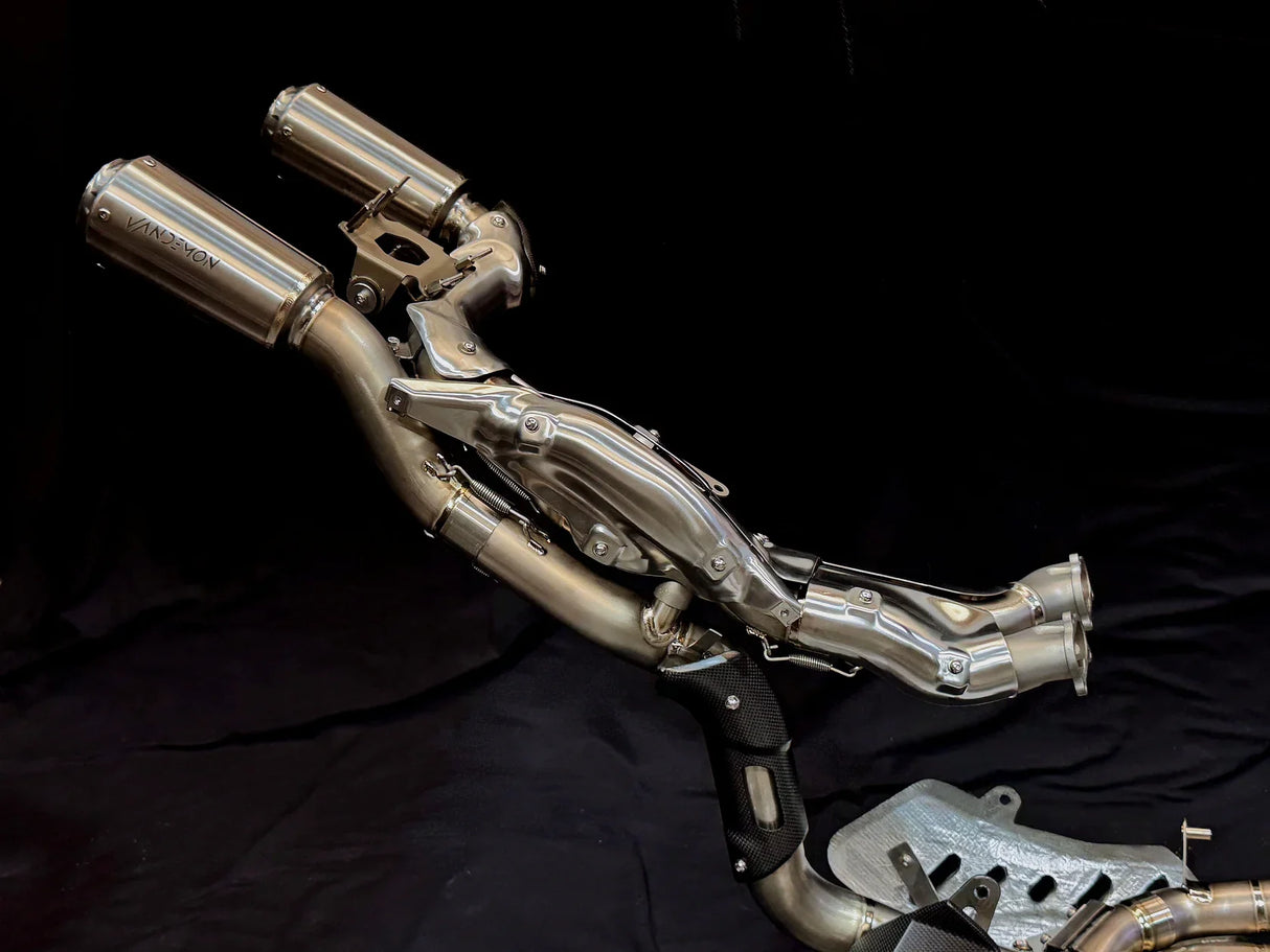 Vandemon Ducati Panigale V4 and V4S 2025-2026 High Mount Race Exhaust System DUCV4PANHMEXHMESB VA-90