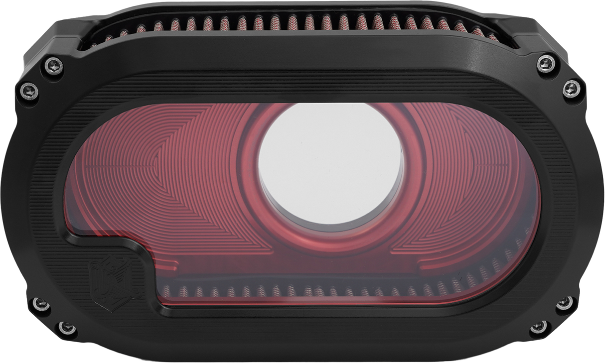 KENS FACTORYNxt Lvl Tc Air Cleaner W/Glass Black W/RedNXT-03BR