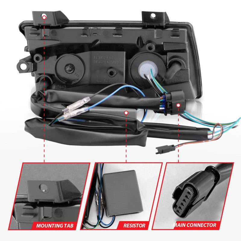 ANZO 2018-2021 Jeep Wrangler LED Side Markers Chrome Housing Smoke Lens w/ Seq. Signal Low Config 511087