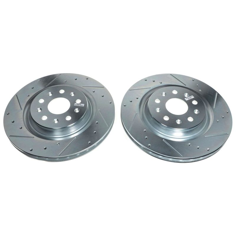 Power Stop 20-21 Chevrolet Corvette Rear Evolution Drilled & Slotted Rotor - Pair AR82201XPR