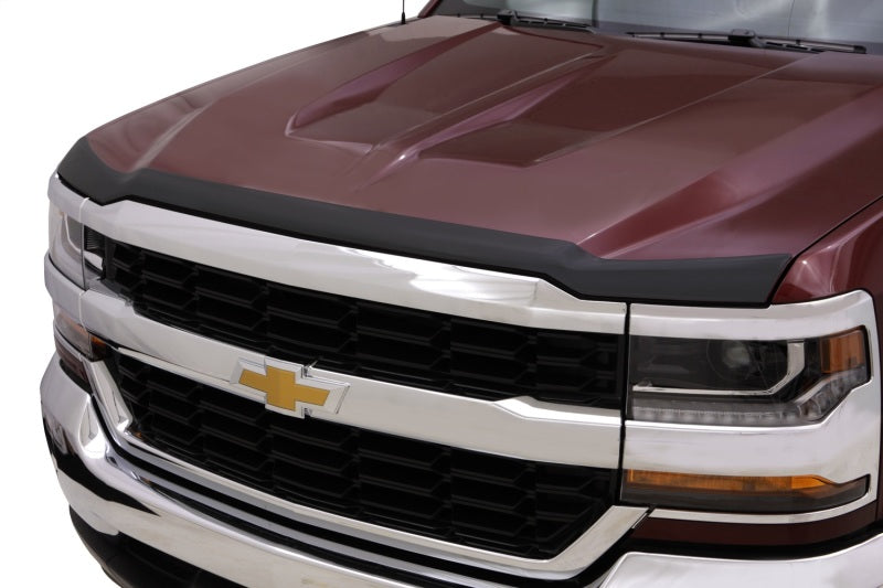 AVS 16-18 Chevy Silverado 1500 Aeroskin Low Profile Hood Shield - Matte Black 377123