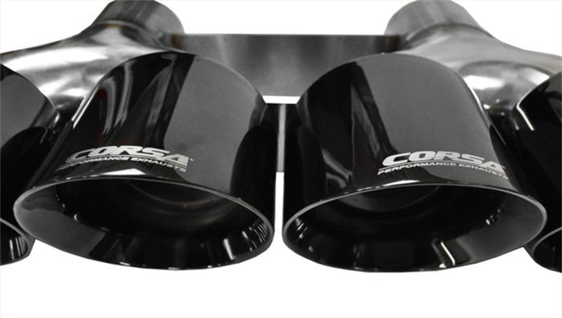 Corsa 15-15 Chevrolet Corvette 6.2L V8 Quad 45in Polished Black Pro-Series Tip Kit 14062BLK