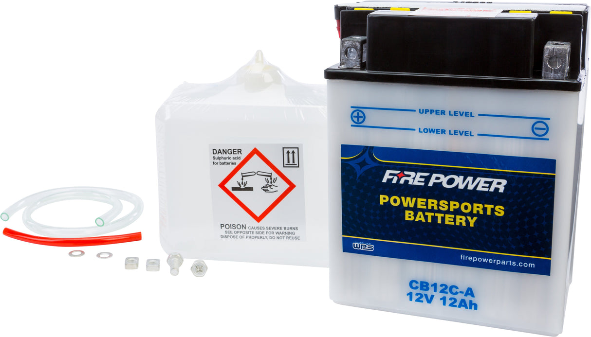 FIRE POWER Battery W/Acid Cb12c-A 12v Heavy Duty CB12C-A