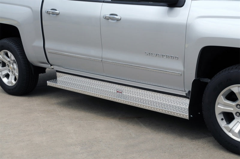 Deezee 08-14 Ford Econoline/E-Series Van Running Board Cab Section Brite-Tread Aluminum (Front Door) DZ 2045