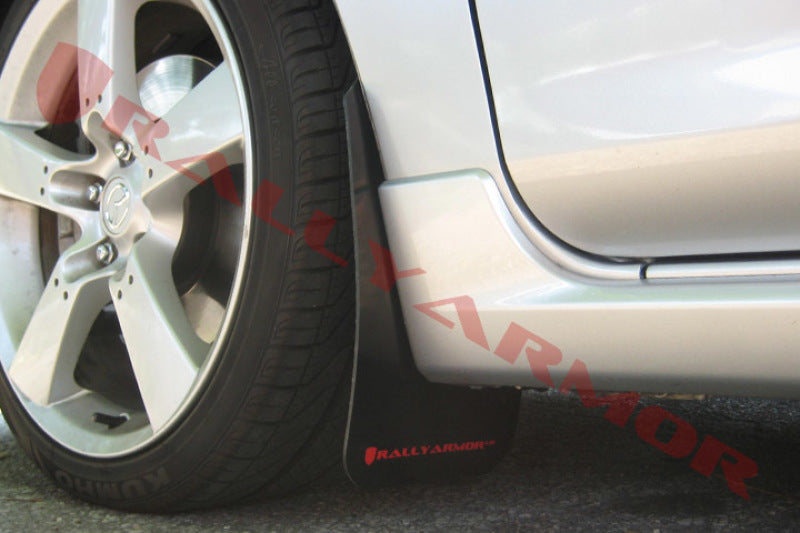 Rally Armor 04-09 Mazda3/Speed3 Black UR Mud Flap w/ Red Logo MF9-UR-BLK/RD