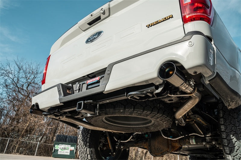 Corsa 2021-2023 Ford F-150 SuperCrew/5.5ft Bed 3.5L V6 Sport Cat-Back Dual Rear Exit-Black PVD 21185BLK