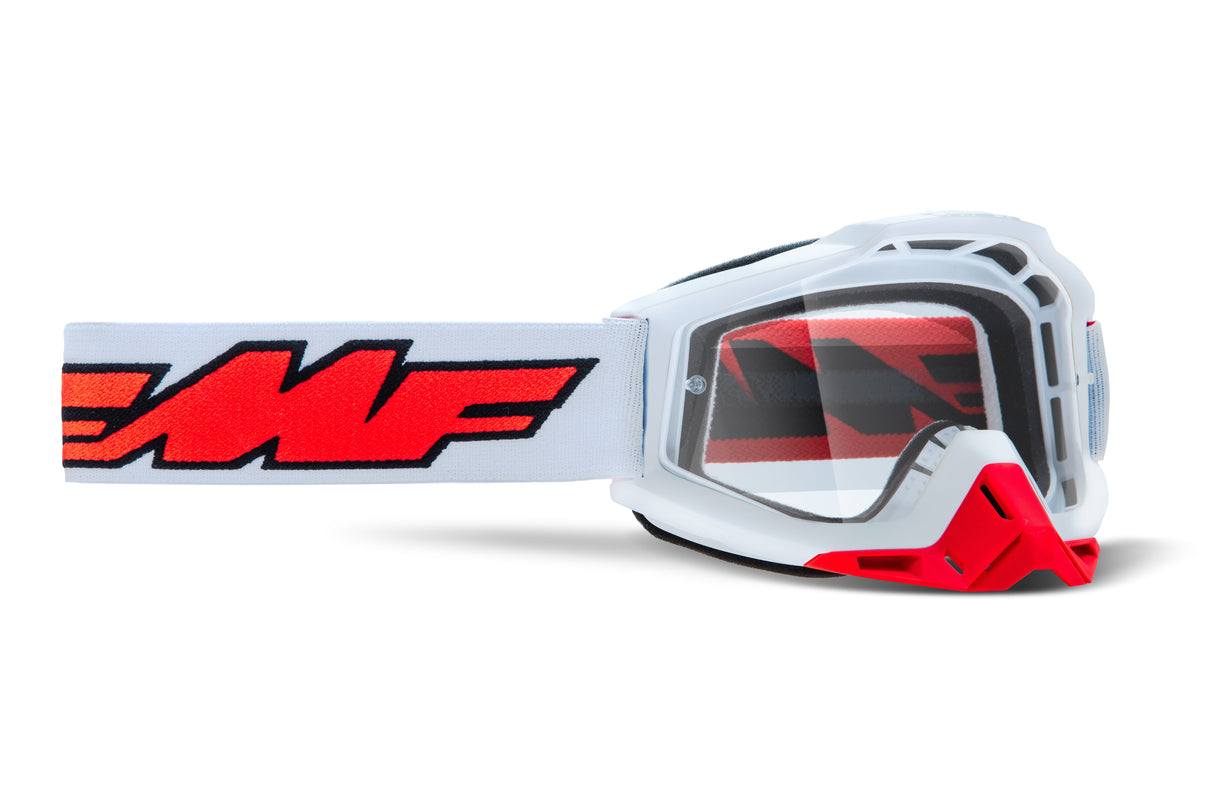 FMF VISION Powerbomb Goggle Rocket White Clear Lens F-50036-00004