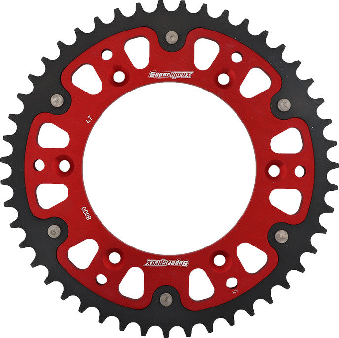 SUPERSPROX Rear Stealth Sprocket Alu/Stl 47t-520 Red Beta RST-8000-47-RED