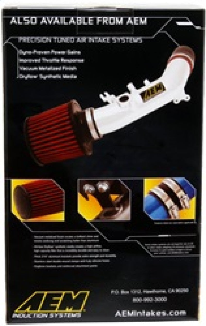 AEM DryFlow Air Filter - Round 2.75in ID x 6.25in OD x 8.25in H fits 2007-2014 Ford/Volvo AE-20993