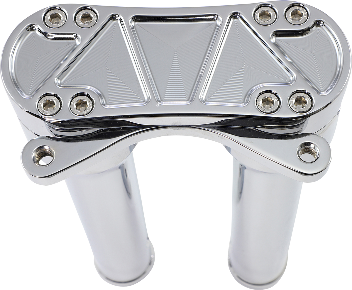 ACCUTRONIX Risers - Threaded - 10" - Gauge Mount - Chrome HR2210-MC