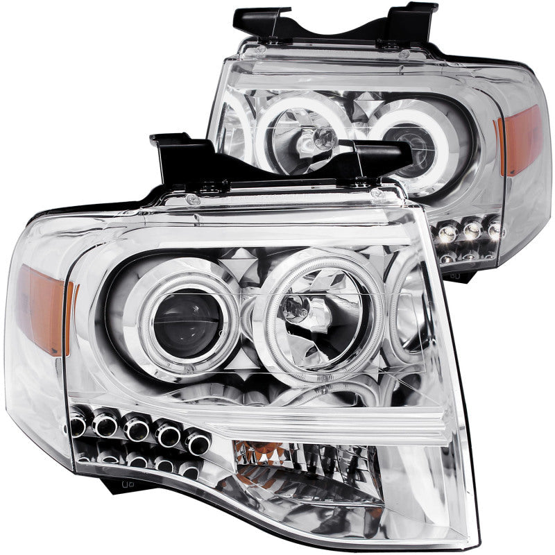 ANZO 2007-2014 Ford Expedition Projector Headlights Chrome 111114