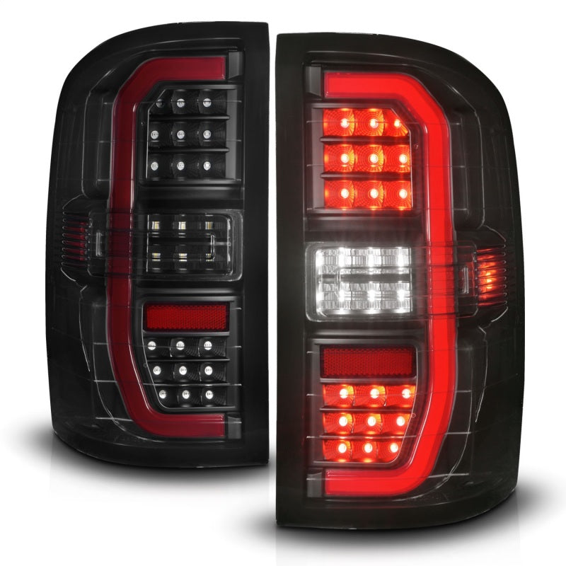 ANZO 14-18 GMC Sierra 1500 Full LED Taillights Black Housing Smoke Lens (w/C Light Bars) 311465