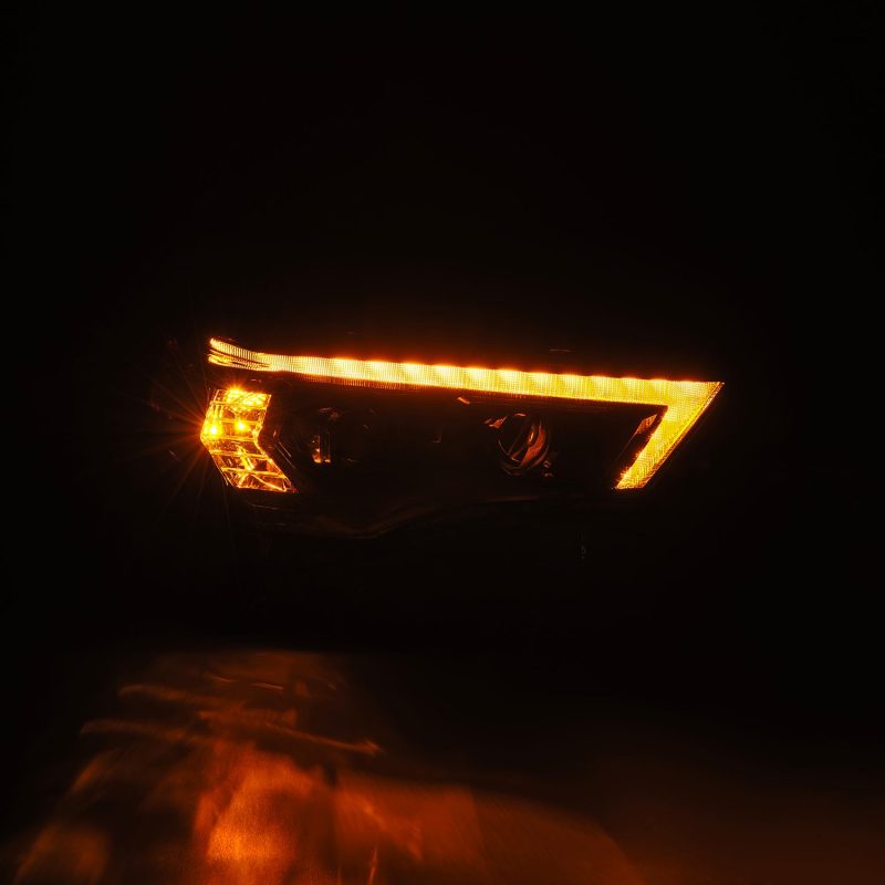 AlphaRex 14-20 Toyota 4Runner LUXX LED Proj Headlights Black w/Activ Light/Seq Signal/DRL 880849