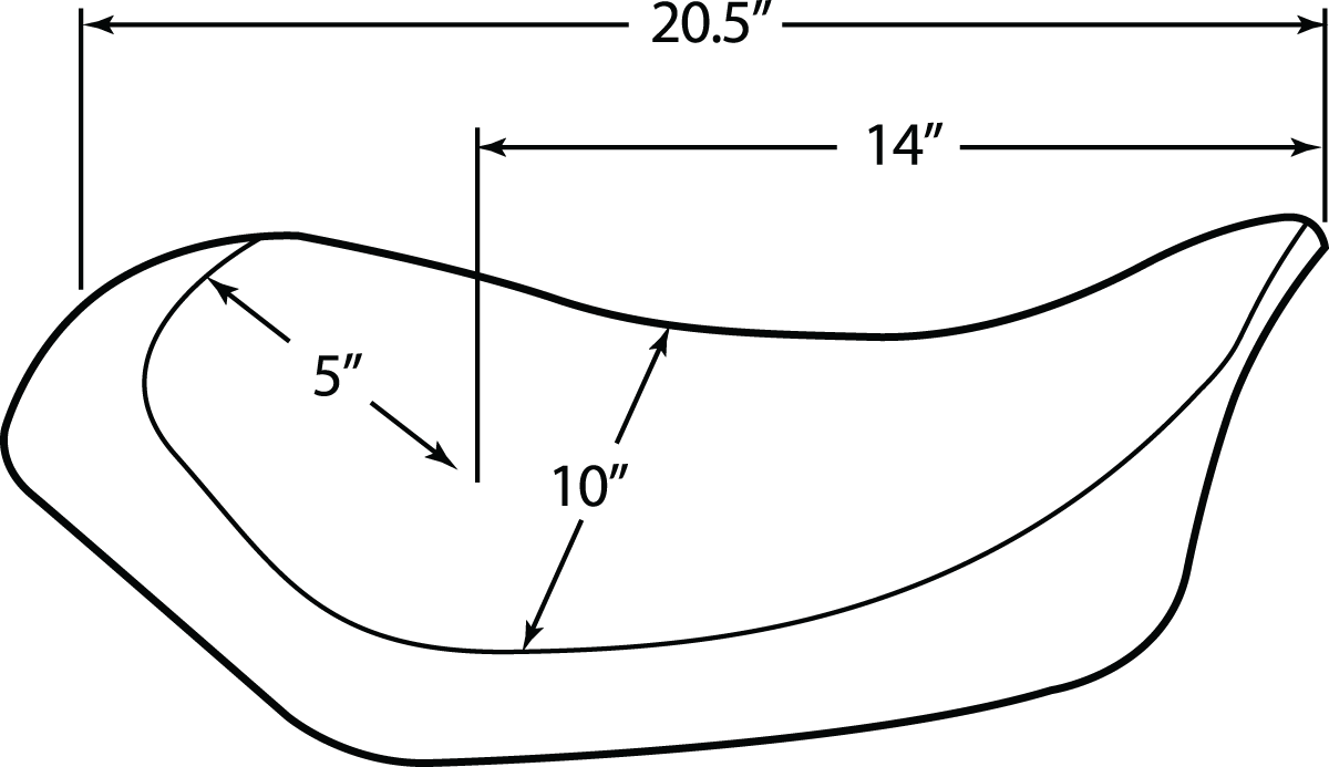 DRAG SPECIALTIES Asiento individual bajo - Liso - FXD '96-'03 0803-0407