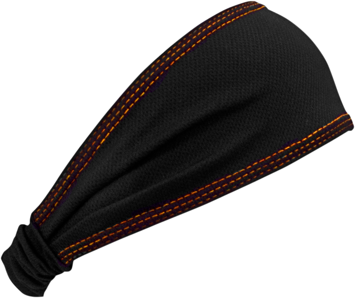 SCHAMPA & DIRT SKINS Mini Doo-Z Coolskin Headwrap - Black/Orange DZ015B-06