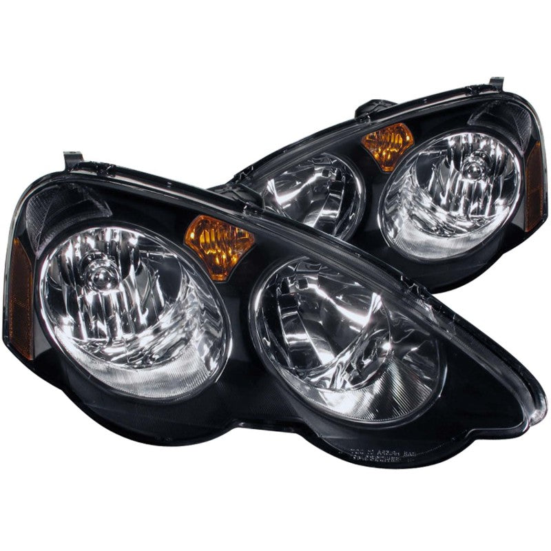 ANZO 2002-2004 Acura Rsx Crystal Headlights Black 121209