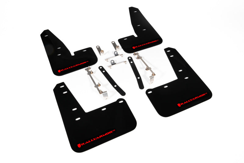 Rally Armor 2023 Toyota GR Corolla Black UR Mud Flap w/ Red Logo MF89-UR-BLK-RD