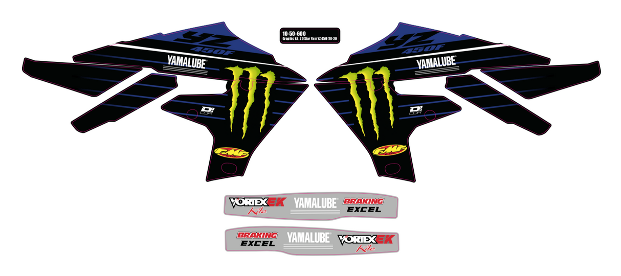 D-COR Complete Kit 20 Geico Hon Crf 450 (19-20) Wht Bg 20-10-920