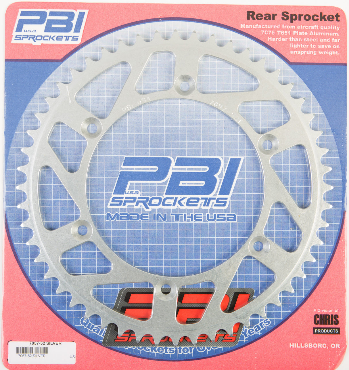 PBIRear Sprocket Aluminum 52t-520 Yam7057-52-3
