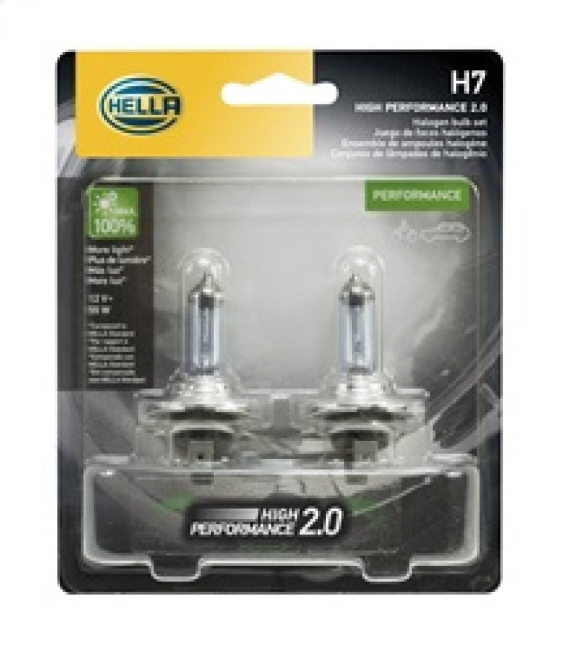 Hella H7 12V 55W PX26D HP 2.0 Halogen Bulbs LAH7 2.0TB