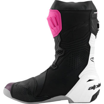 ALPINESTARS Supertech R Boots - Black/Magenta/White/Yellow - US 12 / EU 47 2220021-1634- 47