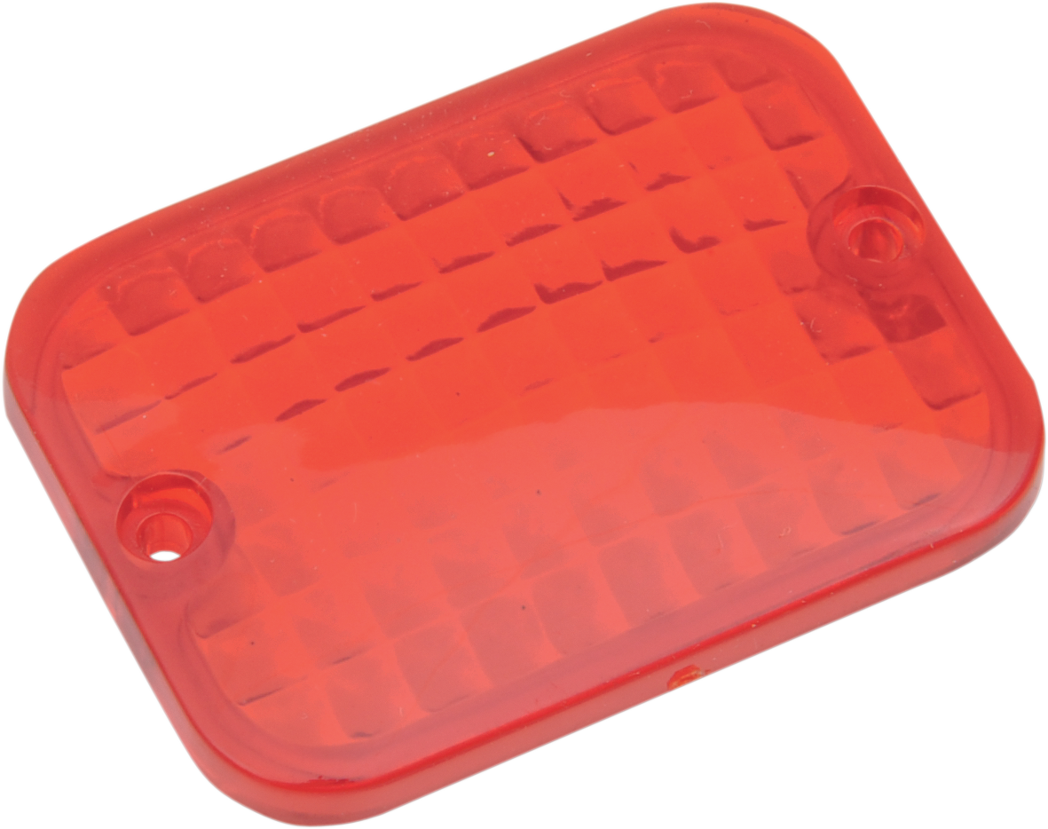 DRAG SPECIALTIES Lente rectangular de repuesto - Rojo 165176
