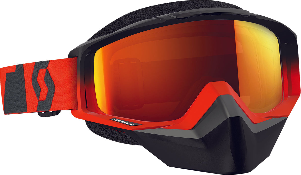 SCOTT Tyrant Snocross Goggle Oxide Orange/Grey W/Red Chrome Lens 240527-4964192