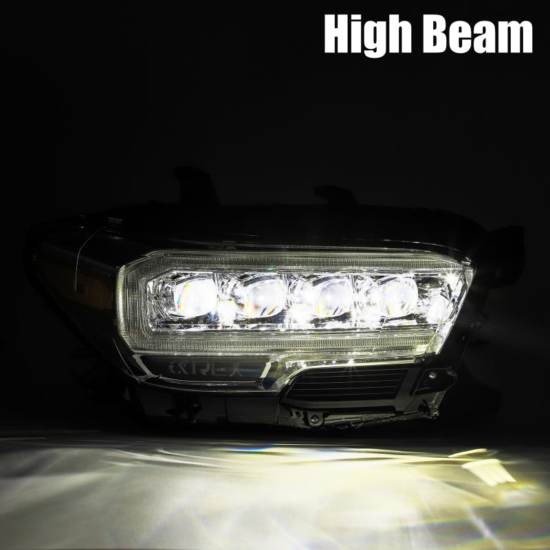 AlphaRex 16-20 Toyota Tacoma NOVA LED Projector Headlight Plank Style Alpha Black w/Activation Light 880705