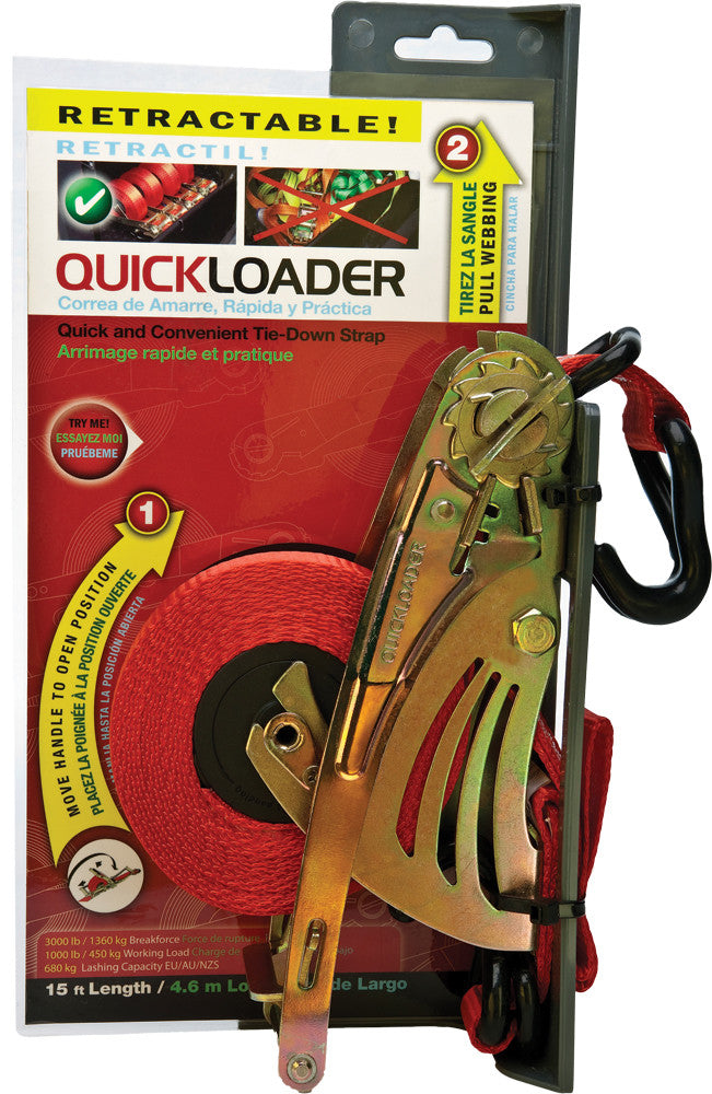 QUICKLOADER Tiedown Red 3000lb 15' QL300003