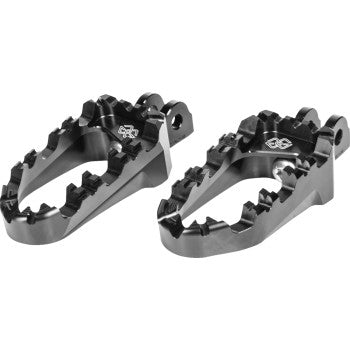 GILLES TOOLING Pro-X Enduro Footpegs - Black Africa Twin 2020-2022, 2024 RGK-119-UF34-SET-B