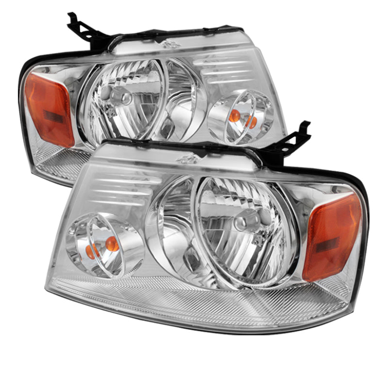 Xtune Ford F150 04-08 Amber Crystal Headlights Chrome HD-JH-FF15004-AM-C 5069825