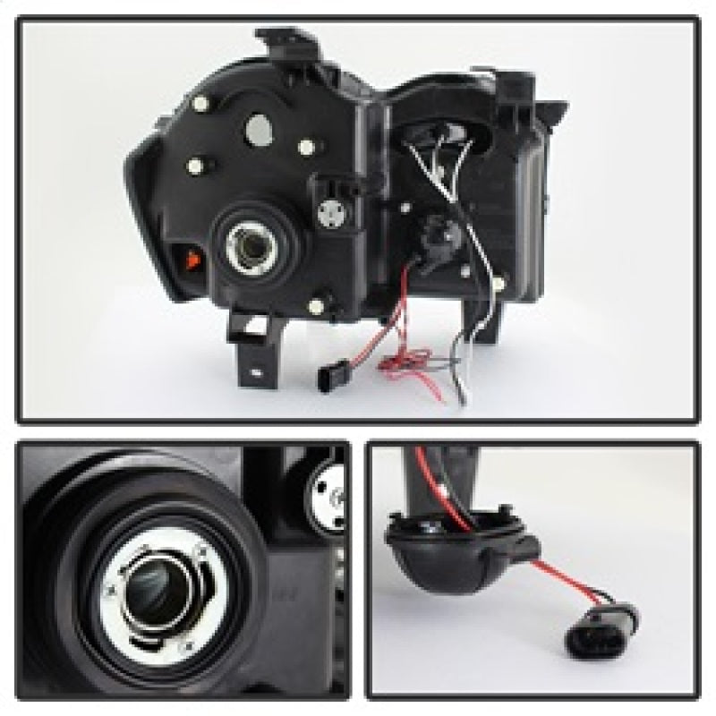 Spyder Jeep Grand Cherokee 05-07 Projector Headlights LED Halo LED Blk Smke PRO-YD-JGC05-HL-BSM 5078551