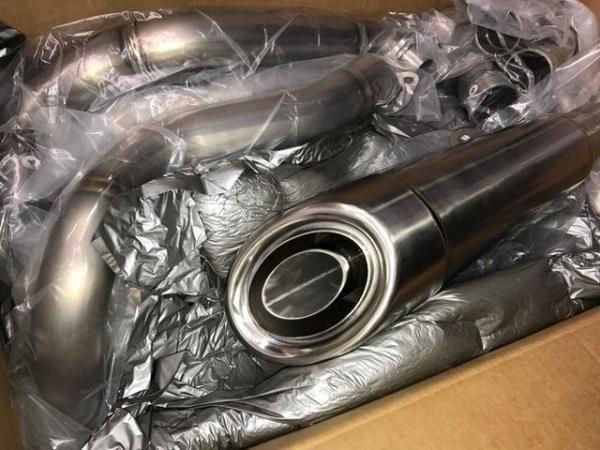 Vandemon Brushed Titanium Exhaust System Ninja H2 & H2R 2015-26 KAWAH2TICSBRUEXHD VA-2