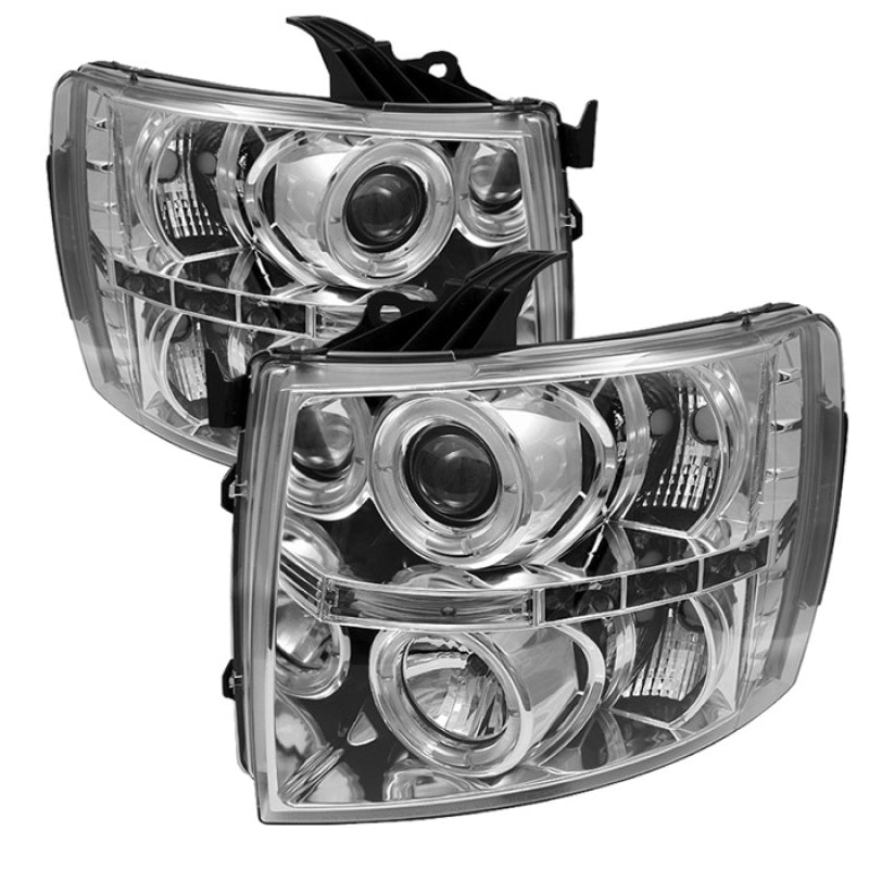Spyder Chevy Silverado 1500 07-13 Projector Headlights LED Halo LED Chrm PRO-YD-CS07-HL-C 5009500