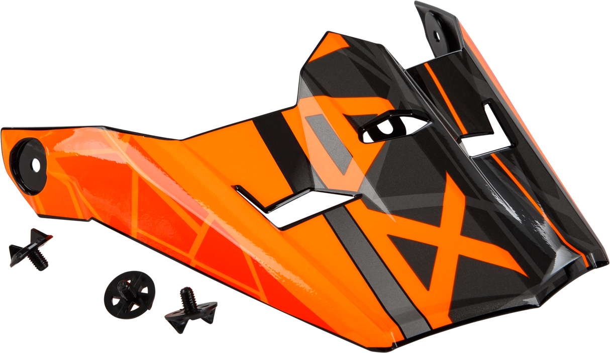 GMAX Visor W/Screws Mega Mx-46y Black/Orange/Silver Ys-Yl G046937