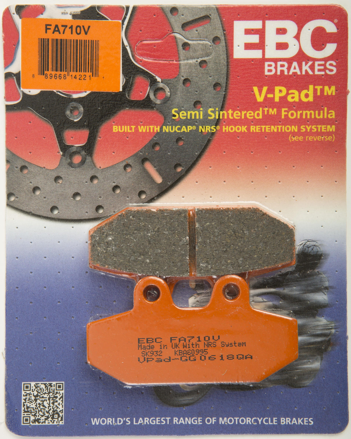 EBC Brake Pads Rear V Pads `18-Up Softails FA710V-OLD