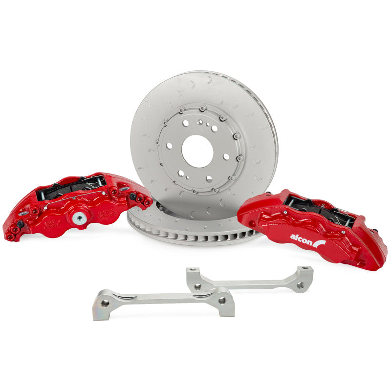 Alcon 2021+ RAM TRX 376x42mm Rotors 6-Piston Red Calipers Front Brake Upgrade Kit BKF1559AX75