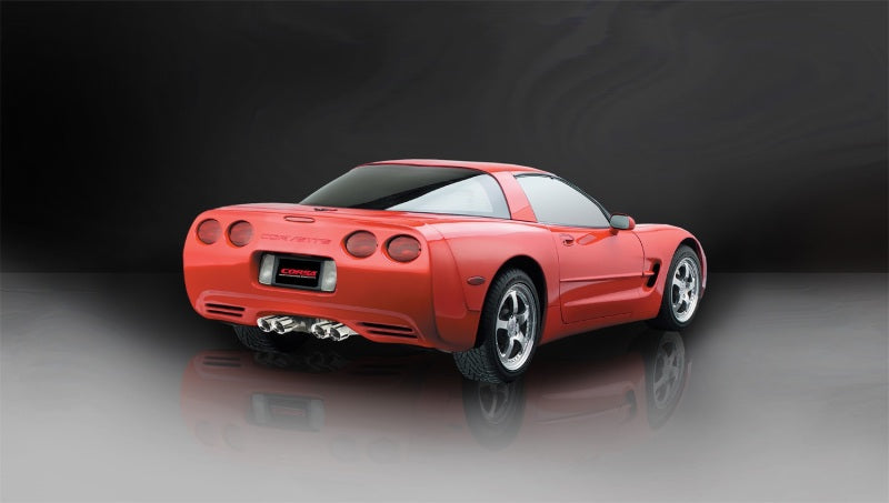 Corsa 97-04 Chevrolet Corvette C5 Z06 5.7L V8 Polished Xtreme Axle-Back Exhaust 14132
